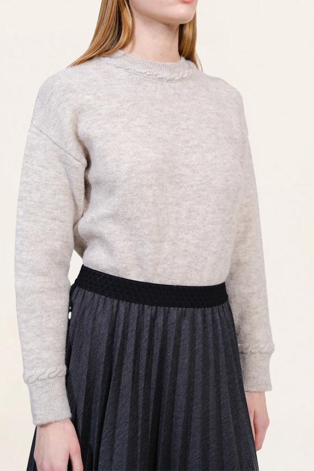 Naf Naf Jupe Plisse Gris Anthracite