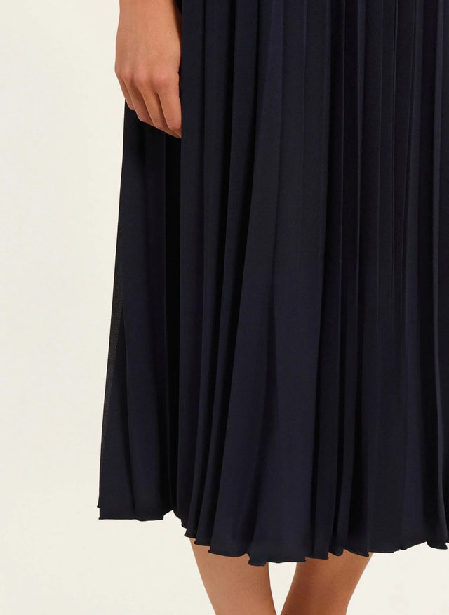 Naf Naf Jupe Plisse Marine