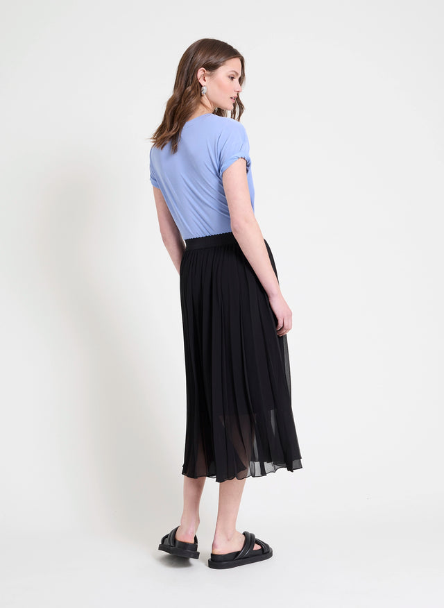 Naf Naf Jupe Plisse Up Noir