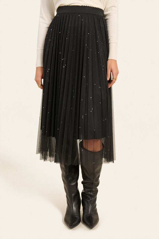 Naf Naf Jupe Plistars Noir