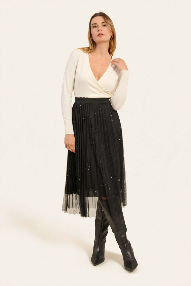 naf naf Jupe Plistars Noir