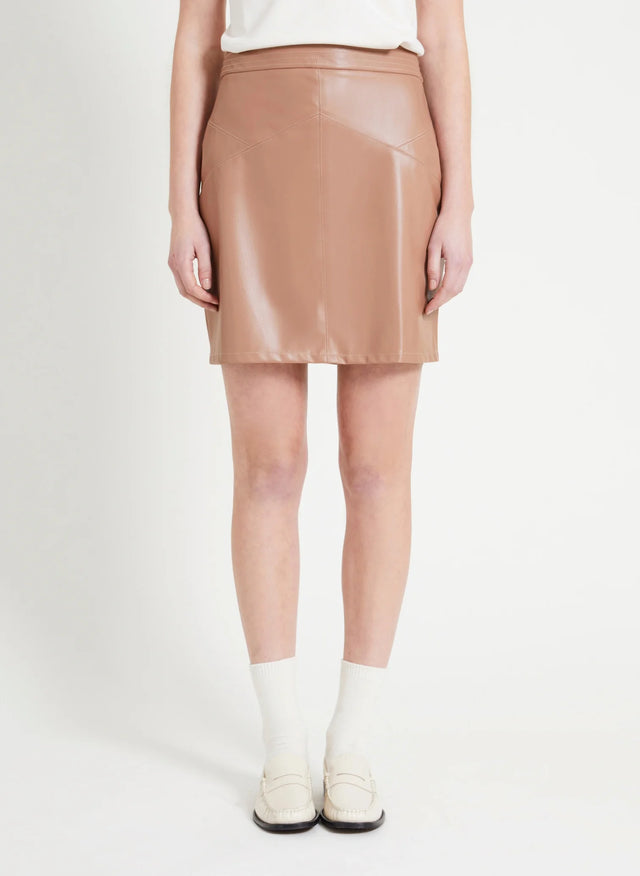 Naf Naf Jupe Saly Beige Fonce