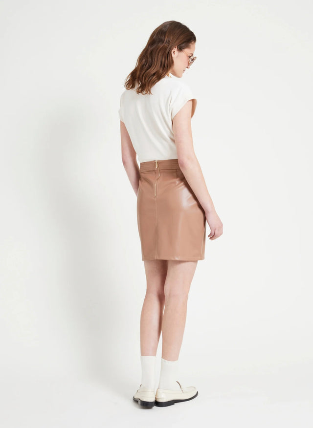 Naf Naf Jupe Saly Beige Fonce