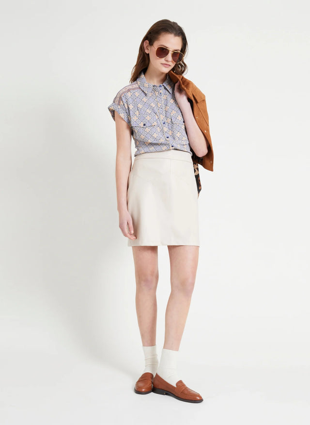 naf naf Jupe Saly Creme