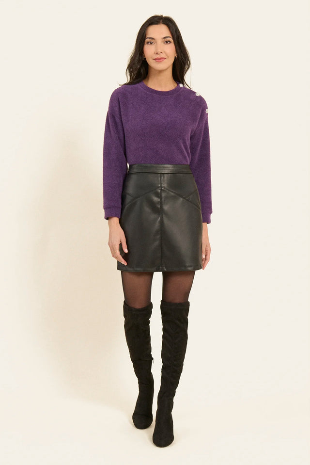 naf naf Jupe Silver Purple