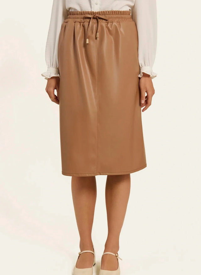 Naf Naf Jupe Sima Beige Foncé