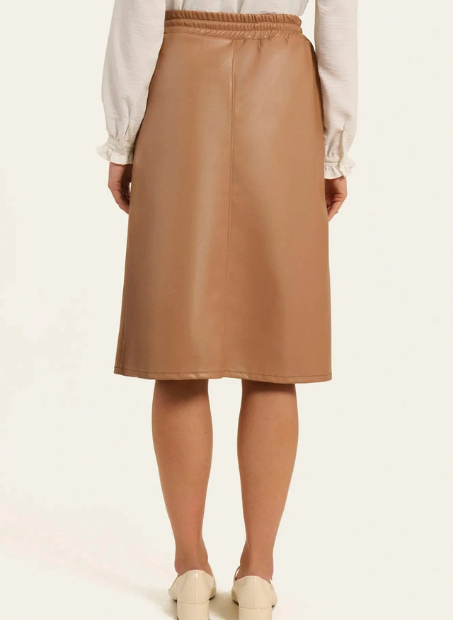 Naf Naf Jupe Sima Beige Foncé