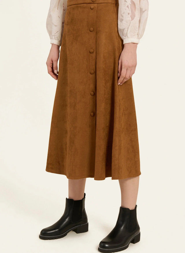 Naf Naf Jupe Tulipe Camel