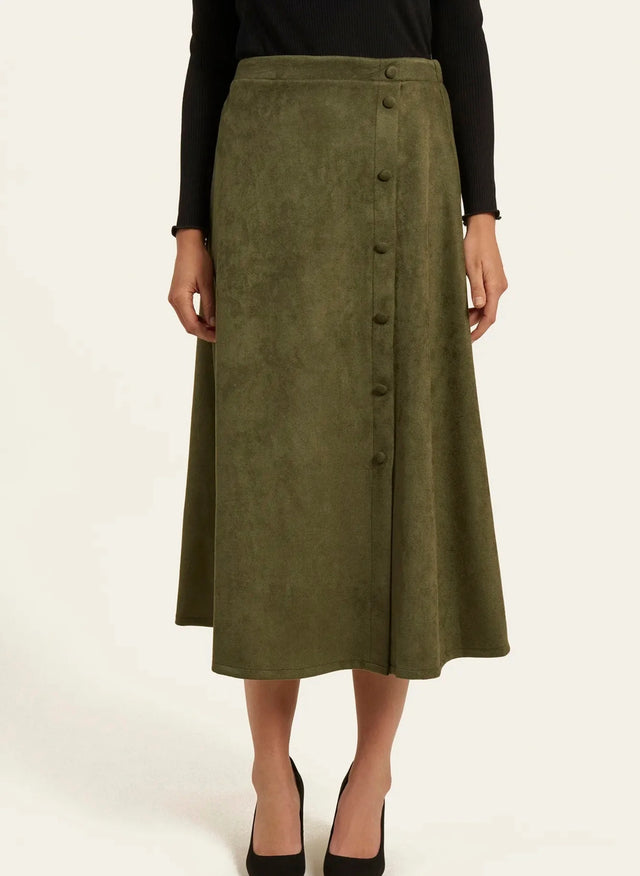 Naf Naf Jupe Tulipe Kaki