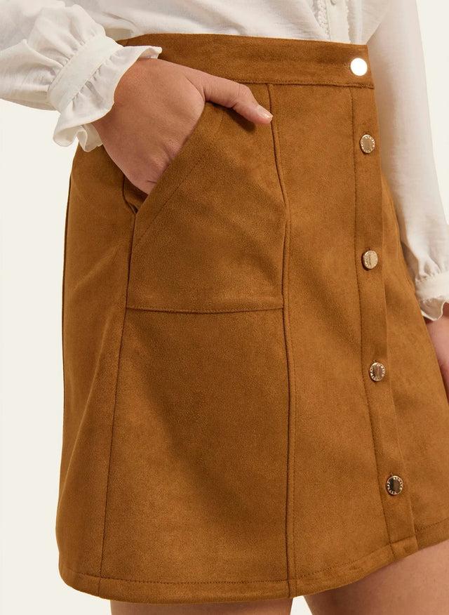 Naf Naf Jupe Western Camel