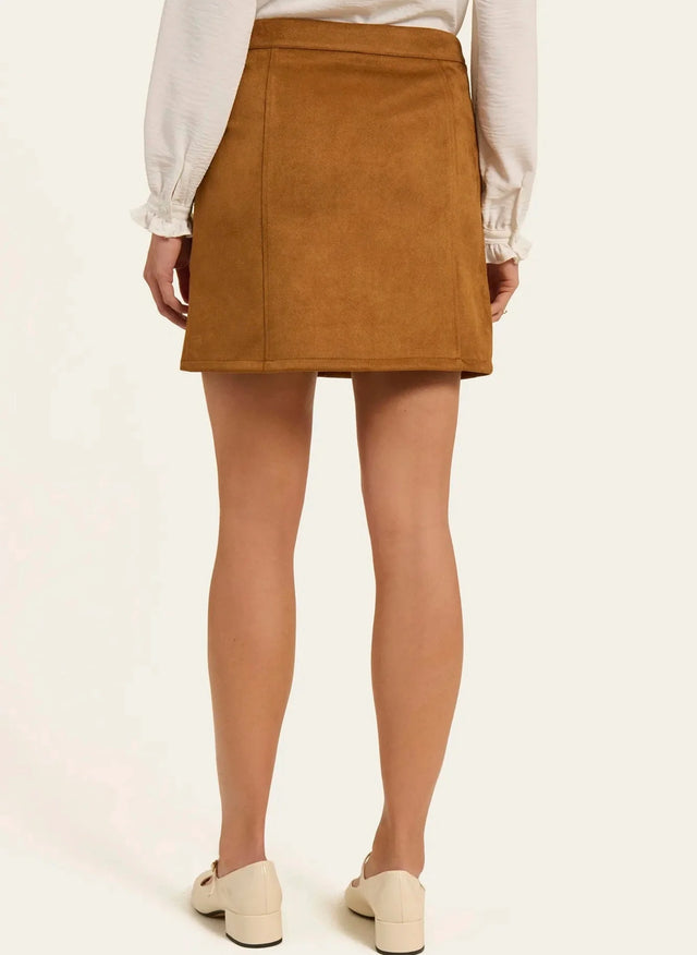 Naf Naf Jupe Western Camel