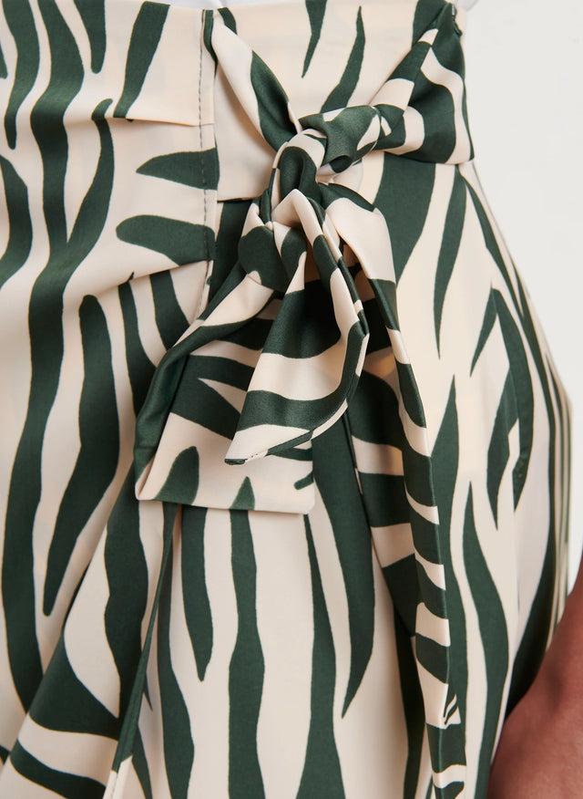 Naf Naf Jupe Zebra Kaki/Ecru