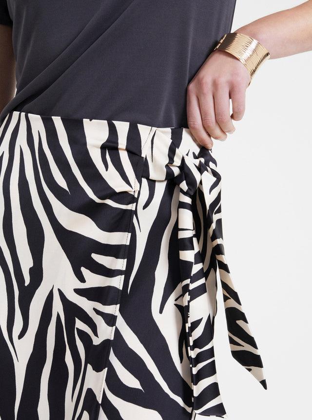 Naf Naf Jupe Zebra Noir/Ecru