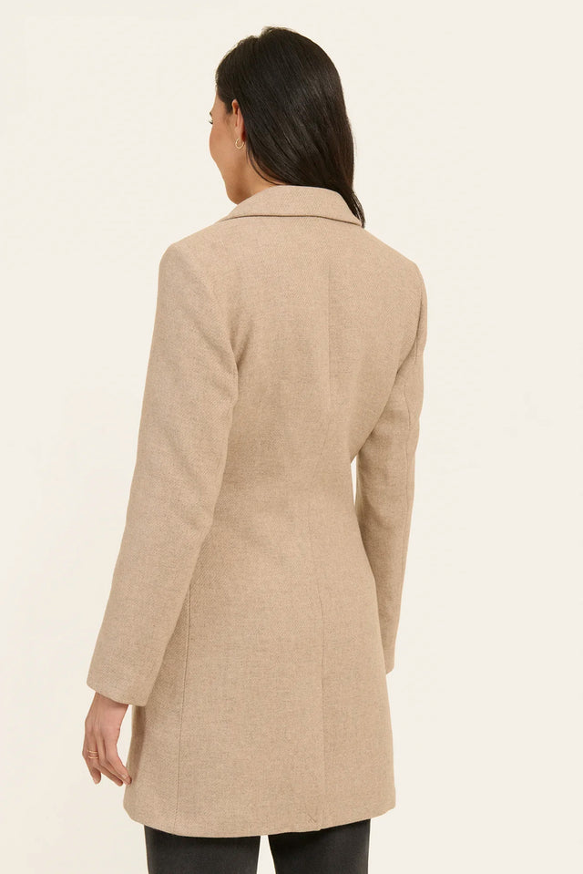 Naf Naf Manteau Achameau Beige Clair Chine