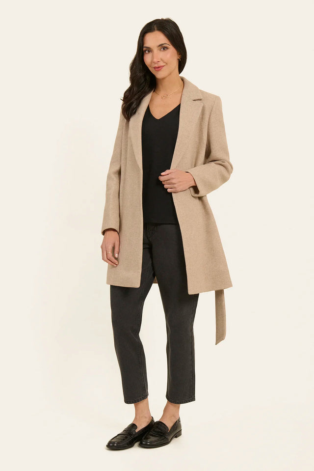 Naf Naf Manteau Achameau Beige Clair Chine