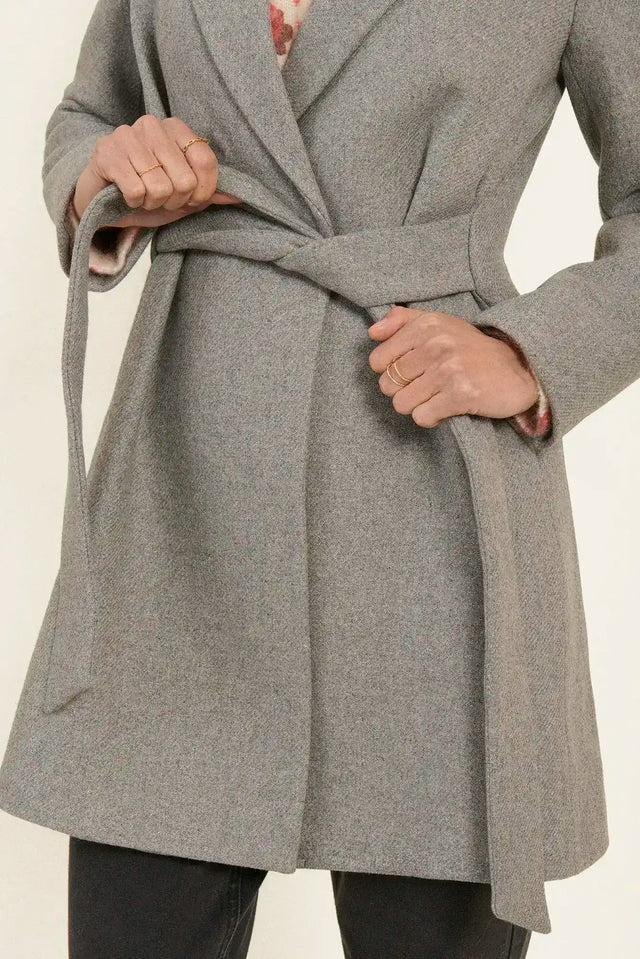 Naf Naf Manteau Achameau Gris