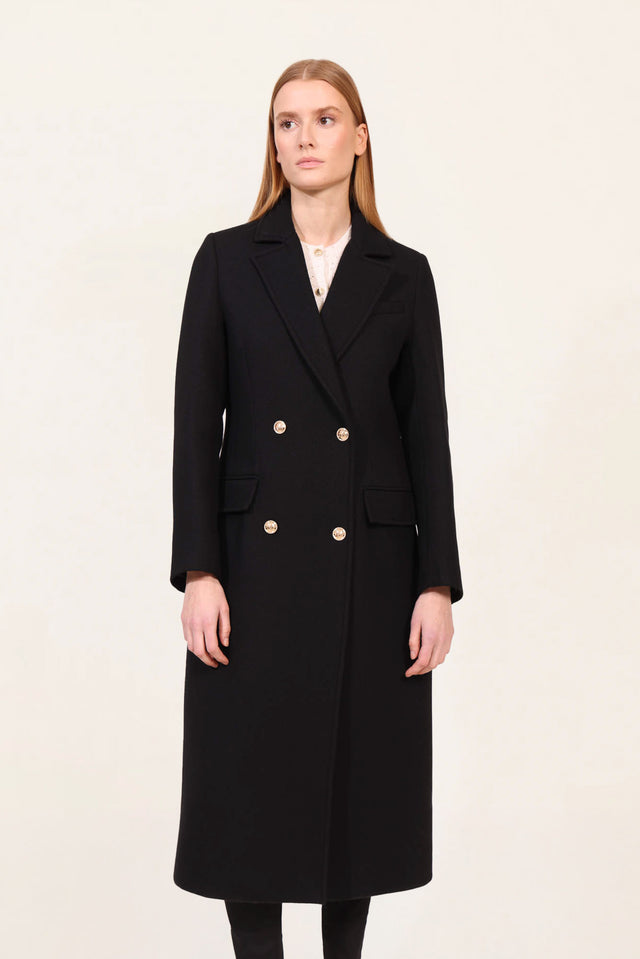 Naf Naf Manteau Anouki Noir