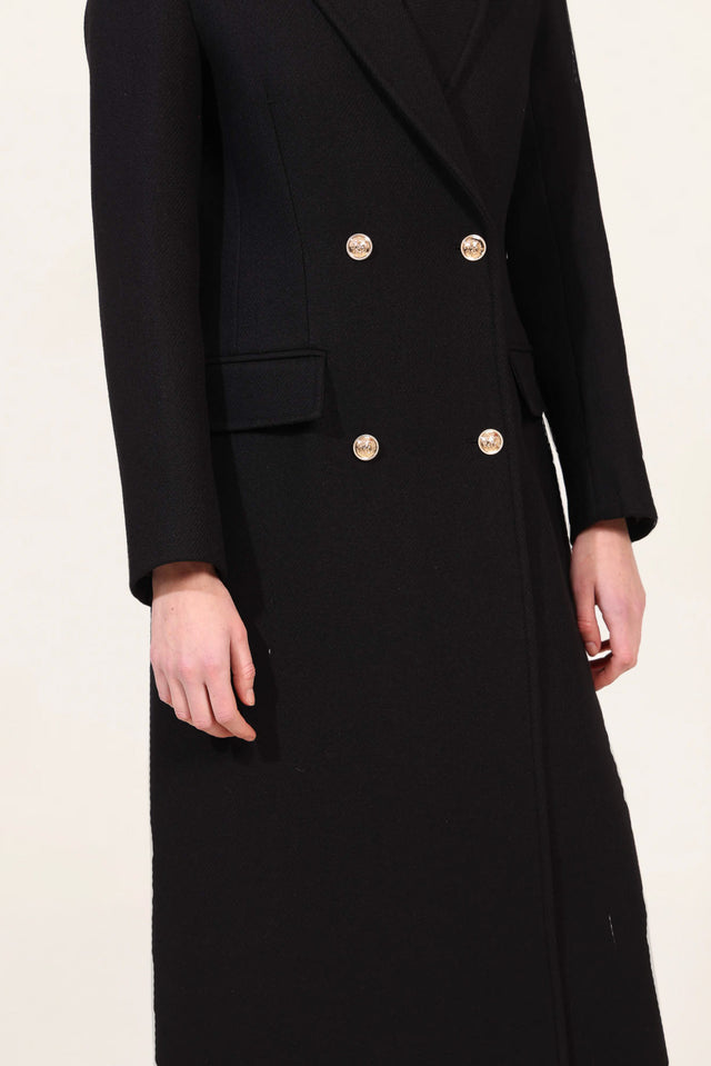 Naf Naf Manteau Anouki Noir