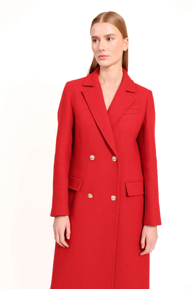 Naf Naf Manteau Anouki Rouge