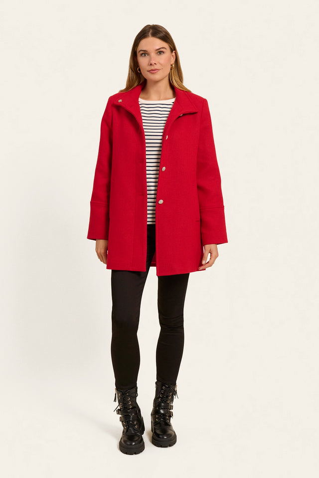 Naf Naf Manteau Monalisa Rouge