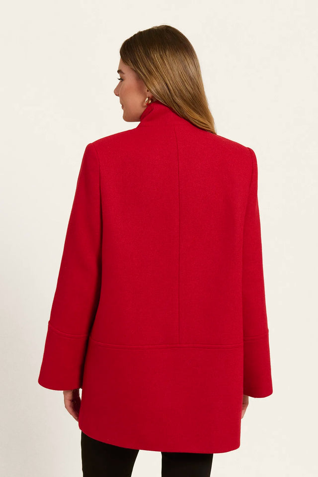 Naf Naf Manteau Monalisa Rouge