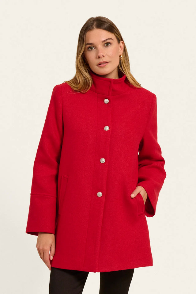 naf naf Manteau Monalisa Rouge