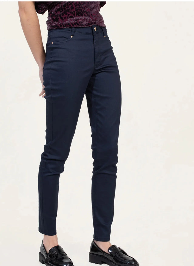 Naf Naf Pantalon Coaty Bleu Marine