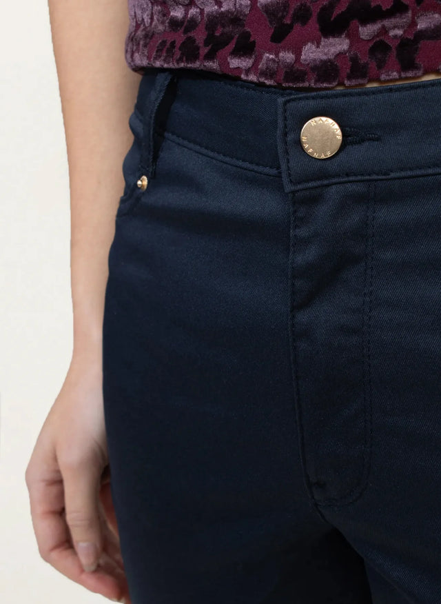 Naf Naf Pantalon Coaty Bleu Marine
