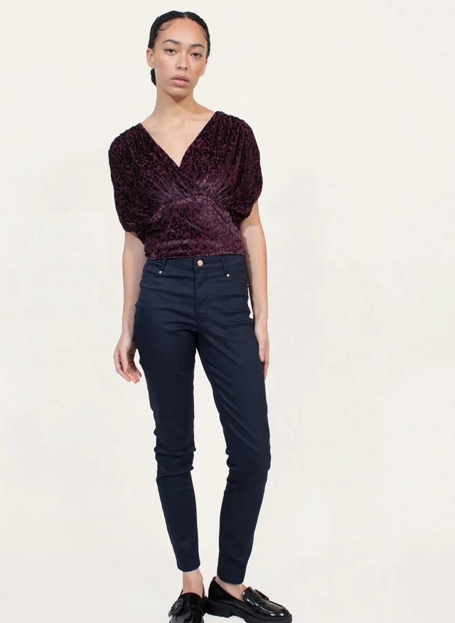 naf naf Pantalon Coaty Bleu Marine