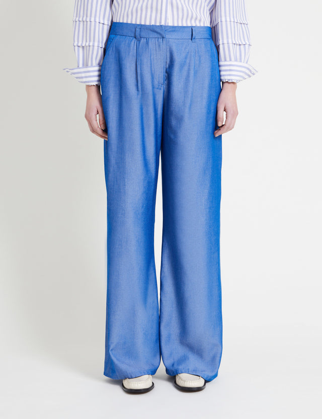 Naf Naf Pantalon Leinia Bleu Moyen
