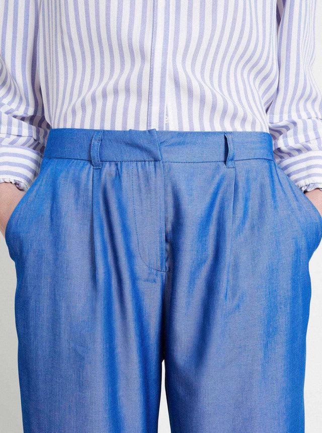 Naf Naf Pantalon Leinia Bleu Moyen