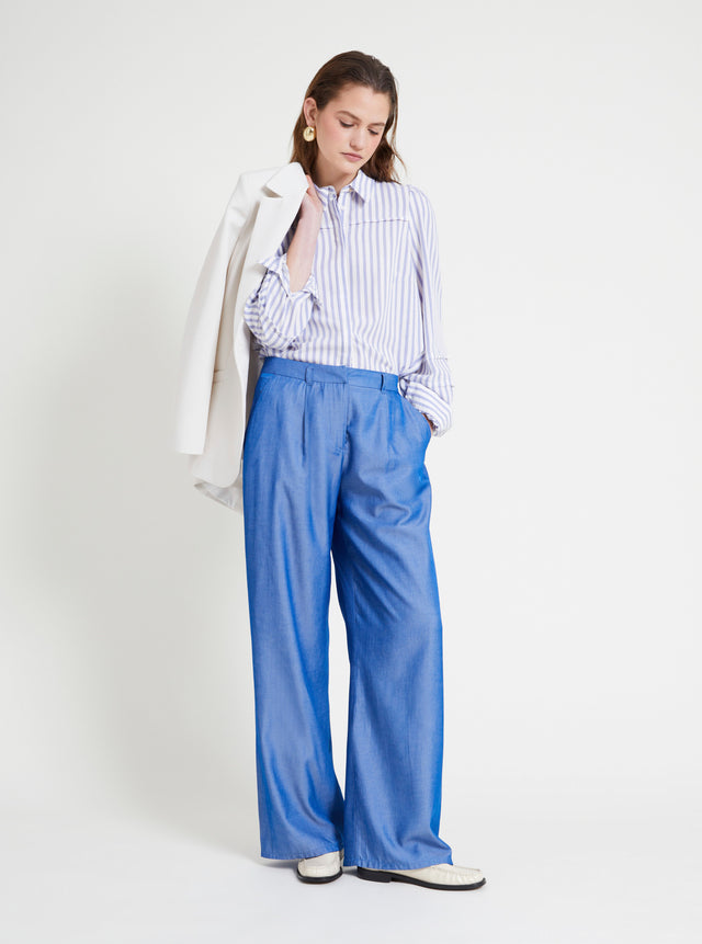 naf naf Pantalon Leinia Bleu Moyen