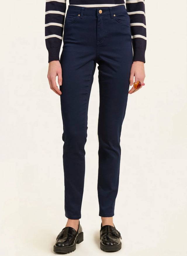 Naf Naf Pantalon Power Skinny Bleu Marine