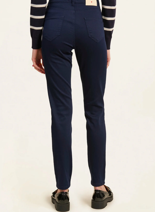 Naf Naf Pantalon Power Skinny Bleu Marine