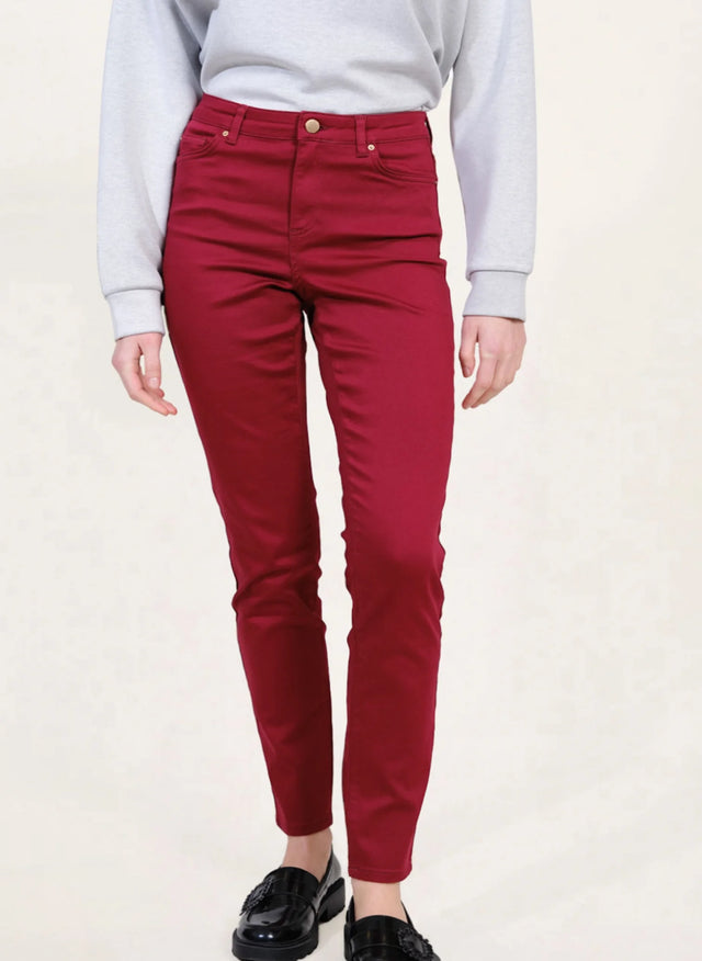 Naf Naf Pantalon Power Skinny Cedre Rouge