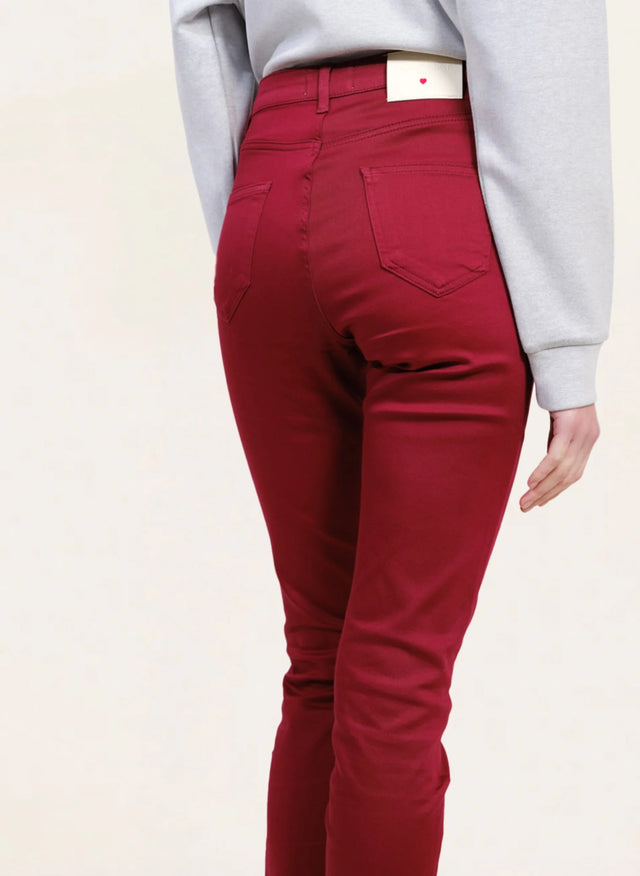 Naf Naf Pantalon Power Skinny Cedre Rouge