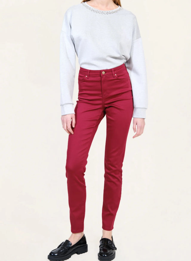 naf naf Pantalon Power Skinny Cedre Rouge
