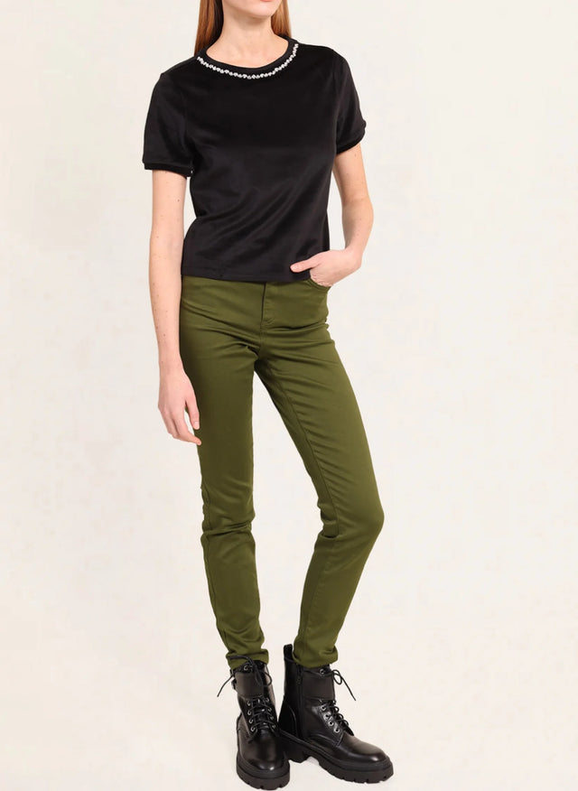 naf naf Pantalon Power Skinny Kaki