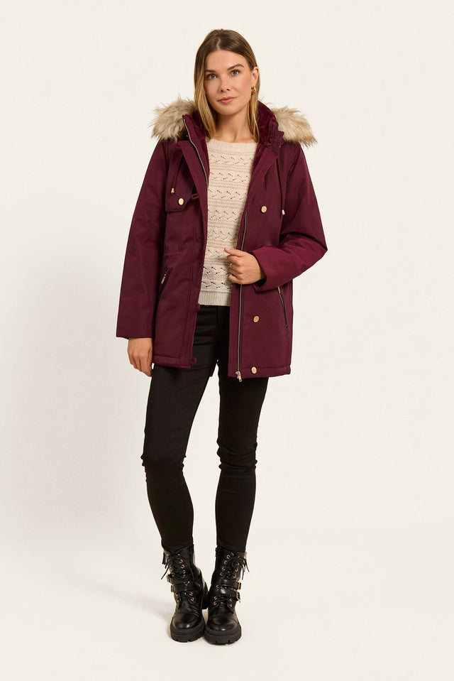Naf Naf Parka Bupark Bordeaux