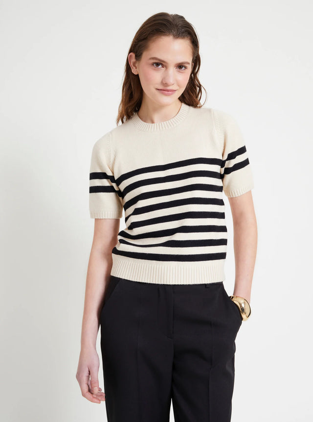 Naf Naf Pull Clotilde Champagne/Noir