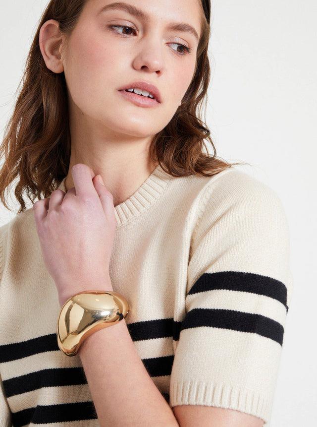 Naf Naf Pull Clotilde Champagne/Noir