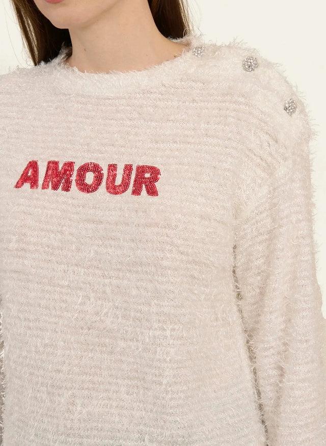 Naf Naf Pull Love Blanc