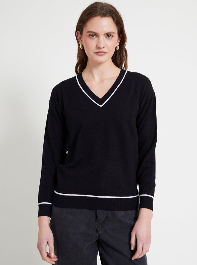 naf naf Pull Minabi Noir/Ecru