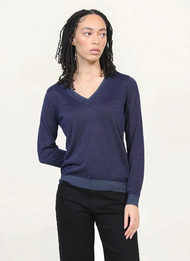 naf naf Pull Shiny Bleu Marine