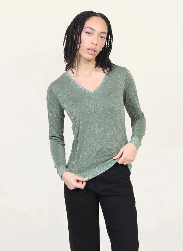 naf naf Pull Shiny Kaki