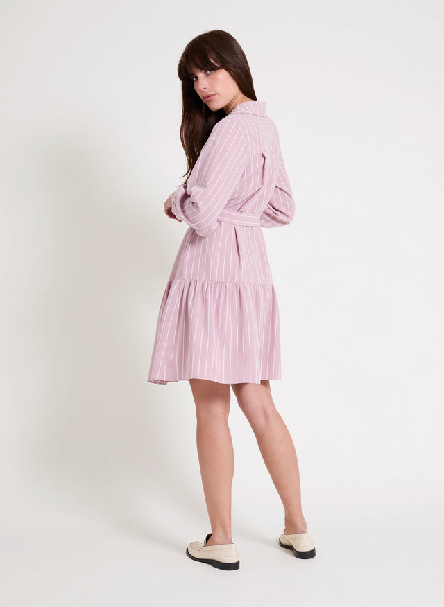 Naf Naf Robe Barcelone Rose/Blanc