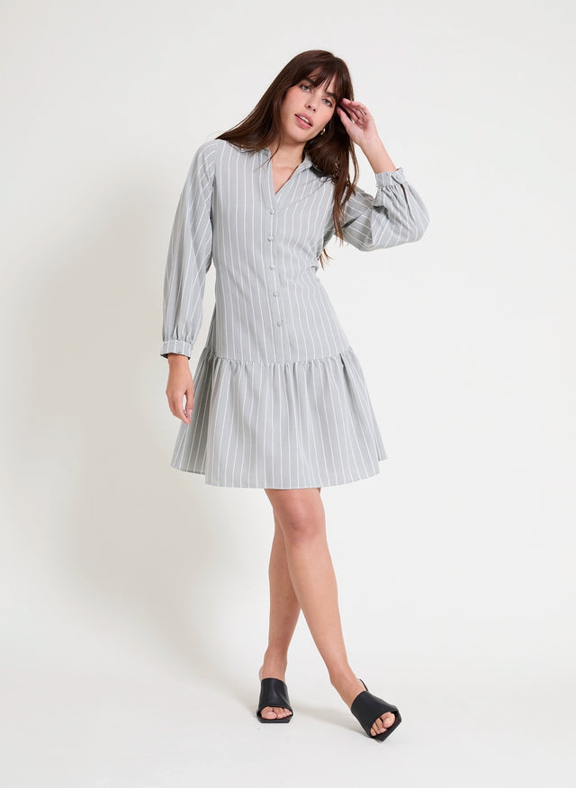 Naf Naf Robe Barcelone Vert/Blanc