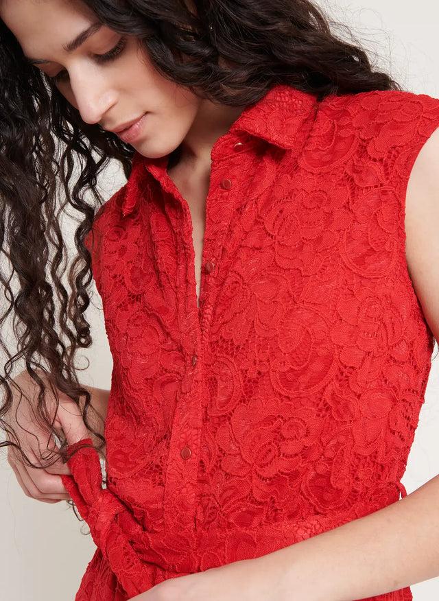 Naf Naf Robe Essa Cedre Rouge