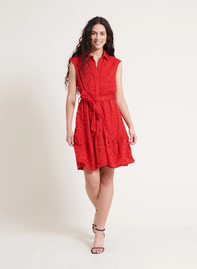 naf naf Robe Essa Cedre Rouge