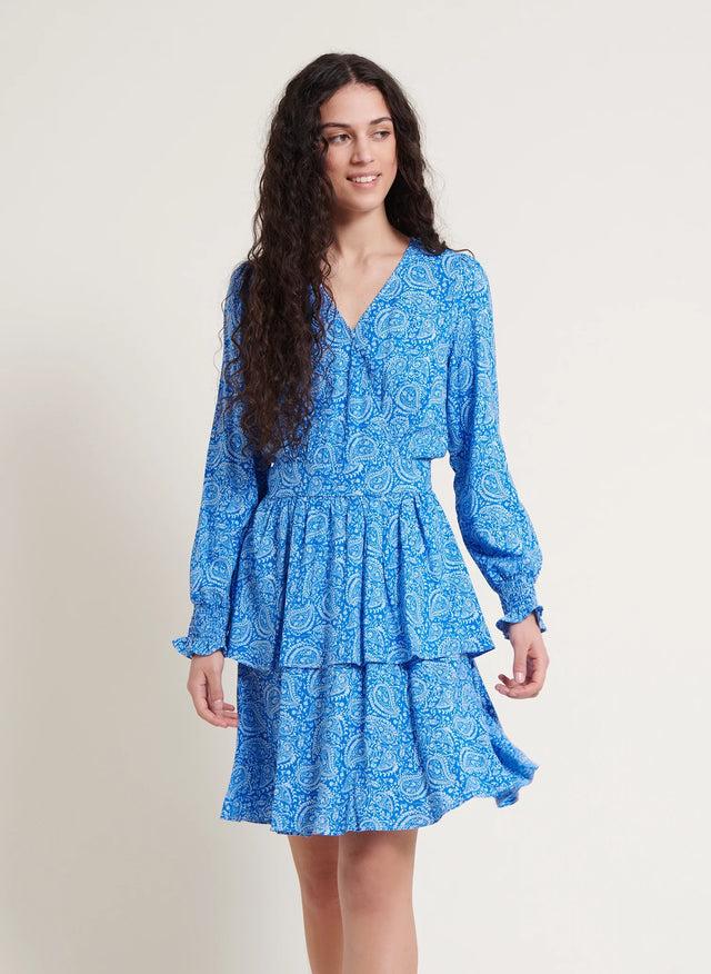 Naf Naf Robe Flori Bleu